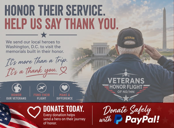 Donate to the Veterans Honor Flight of ND/MN